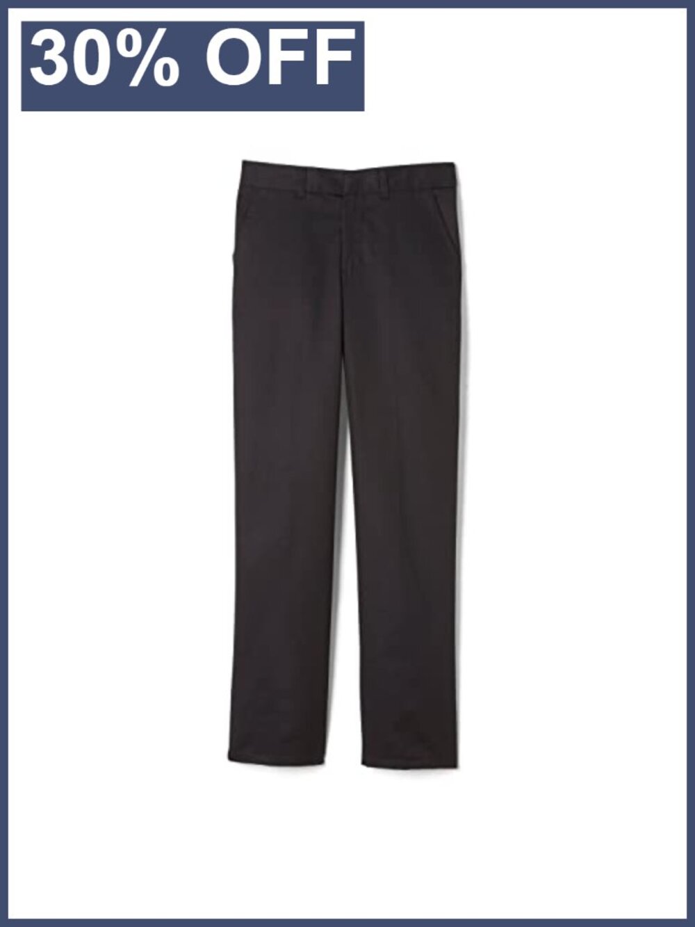 Boys Adjustable Waist Relaxed Fit Twill School Uniform Pants
